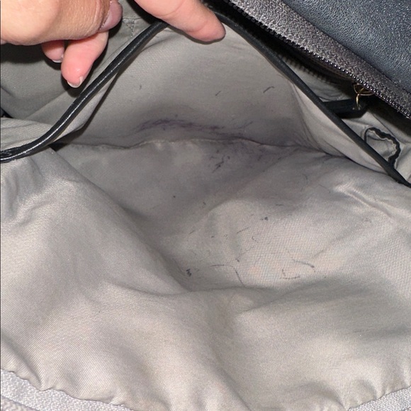 Tumi Liv Voyager Convertible Backpack Tote Black Leather with Gold - Picture 6 of 12